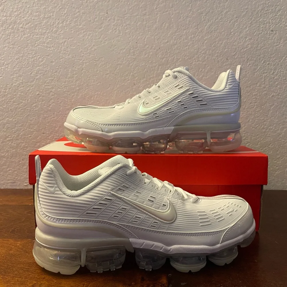 Nike Air VaporMax 360 Triple White Lifestyle Casual Shoes CK9671-100 Size 9.5
